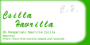 csilla havrilla business card